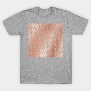 Rose gold chevron T-Shirt